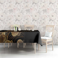 Belize Gold Orchid Tablecloth Luxury Stylized