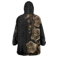 Belize Gold Orchid Wearable Blanket Hoodie Luxury Stylized