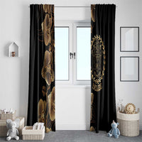 Belize Gold Orchid Window Curtain Luxury Stylized