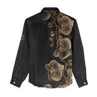 Belize Gold Orchid Women Casual Shirt Luxury Stylized