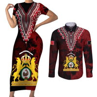 Anpi an Ayiti 1804–1806 Haiti Couples Matching Short Sleeve Bodycon Dress and Long Sleeve Button Shirt Liberte ou la Mort!