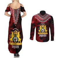Anpi an Ayiti 1804–1806 Haiti Couples Matching Summer Maxi Dress and Long Sleeve Button Shirt Liberte ou la Mort!