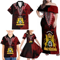 Anpi an Ayiti 1804–1806 Haiti Family Matching Off Shoulder Maxi Dress and Hawaiian Shirt Liberte ou la Mort!