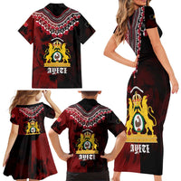 Anpi an Ayiti 1804–1806 Haiti Family Matching Short Sleeve Bodycon Dress and Hawaiian Shirt Liberte ou la Mort!