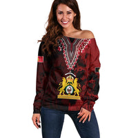 Anpi an Ayiti 1804–1806 Haiti Off Shoulder Sweater Liberte ou la Mort!