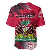 Personalised Haiti 1964 Baseball Jersey Ayiti Coat Of Arms With Flag - Wonder Print Shop
