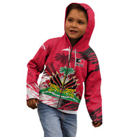 Personalised Haiti 1964 Kid Hoodie Ayiti Coat Of Arms With Flag - Wonder Print Shop