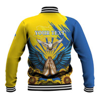 Ukraine Independence Day Baseball Jacket Ukrainian Dove Sunflower - Wonder Print Shop