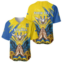 Ukraine Independence Day Baseball Jersey Ukrainian Dove Sunflower - Wonder Print Shop