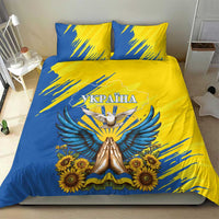 Ukraine Independence Day Bedding Set Ukrainian Dove Sunflower - Wonder Print Shop
