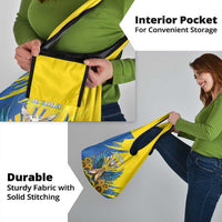 Ukraine Independence Day Grocery Bag Ukrainian Dove Sunflower