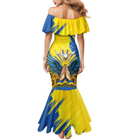 Ukraine Independence Day Mermaid Dress Ukrainian Dove Sunflower - Wonder Print Shop