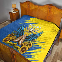 Ukraine Independence Day Quilt Ukrainian Dove Sunflower - Wonder Print Shop