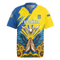 Ukraine Independence Day Rugby Jersey Ukrainian Dove Sunflower - Wonder Print Shop