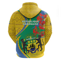 Gabon Independence Day Hoodie Gabonaise Flamboyant African Pattern - Wonder Print Shop