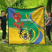 Gabon Independence Day Quilt Gabonaise Flamboyant African Pattern - Wonder Print Shop