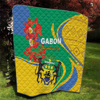 Gabon Independence Day Quilt Gabonaise Flamboyant African Pattern - Wonder Print Shop