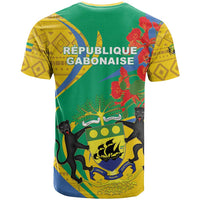 Gabon Independence Day T Shirt Gabonaise Flamboyant African Pattern - Wonder Print Shop