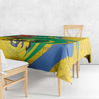 Gabon Independence Day Tablecloth Gabonaise Flamboyant African Pattern - Wonder Print Shop