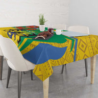 Gabon Independence Day Tablecloth Gabonaise Flamboyant African Pattern - Wonder Print Shop
