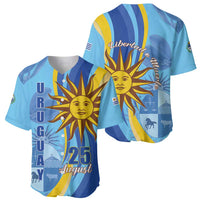 Uruguay Independence Day Baseball Jersey Sol de Mayo Erythrina Crista Galli - Wonder Print Shop