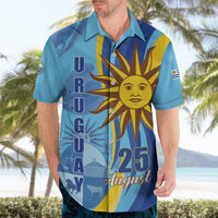 Uruguay Independence Day Hawaiian Shirt Sol de Mayo Erythrina Crista Galli - Wonder Print Shop