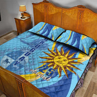 Uruguay Independence Day Quilt Bed Set Sol de Mayo Erythrina Crista Galli - Wonder Print Shop