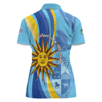 Uruguay Independence Day Women Polo Shirt Sol de Mayo Erythrina Crista Galli - Wonder Print Shop