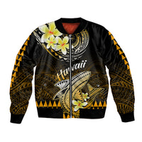 Hawaii Bomber Jacket Polynesian Shark with Kakau Gold Version - Wonder Print Shop