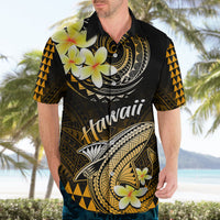 Hawaii Hawaiian Shirt Polynesian Shark with Kakau Gold Version - Wonder Print Shop