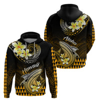 Hawaii Hoodie Polynesian Shark with Kakau Gold Version - Wonder Print Shop