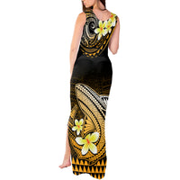 Hawaii Tank Maxi Dress Polynesian Shark with Kakau Gold Version - Wonder Print Shop