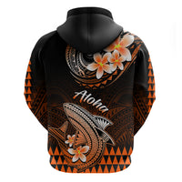 Hawaii Hoodie Polynesian Shark with Kakau Orange Version - Wonder Print Shop