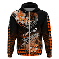 Hawaii Hoodie Polynesian Shark with Kakau Orange Version - Wonder Print Shop