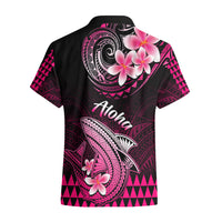 Hawaii Hawaiian Shirt Polynesian Shark with Kakau Pink Version - Wonder Print Shop