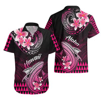 Hawaii Hawaiian Shirt Polynesian Shark with Kakau Pink Version - Wonder Print Shop