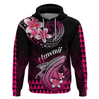 Hawaii Hoodie Polynesian Shark with Kakau Pink Version - Wonder Print Shop