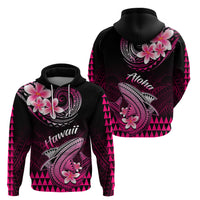 Hawaii Hoodie Polynesian Shark with Kakau Pink Version - Wonder Print Shop
