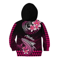 Hawaii Kid Hoodie Polynesian Shark with Kakau Pink Version - Wonder Print Shop