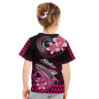 Hawaii Kid T Shirt Polynesian Shark with Kakau Pink Version - Wonder Print Shop