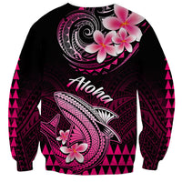 Hawaii Sweatshirt Polynesian Shark with Kakau Pink Version - Wonder Print Shop