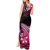 Hawaii Tank Maxi Dress Polynesian Shark with Kakau Pink Version - Wonder Print Shop