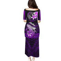 Hawaii Puletasi Polynesian Shark with Kakau Purple Version - Wonder Print Shop