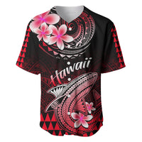 Hawaii Baseball Jersey Polynesian Shark with Kakau Red Version - Wonder Print Shop