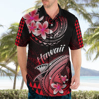 Hawaii Hawaiian Shirt Polynesian Shark with Kakau Red Version - Wonder Print Shop