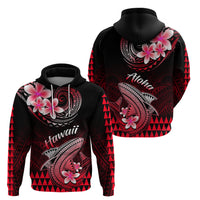 Hawaii Hoodie Polynesian Shark with Kakau Red Version - Wonder Print Shop