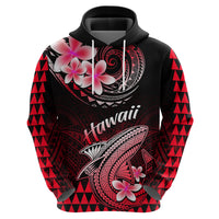 Hawaii Hoodie Polynesian Shark with Kakau Red Version - Wonder Print Shop