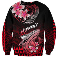 Hawaii Sweatshirt Polynesian Shark with Kakau Red Version - Wonder Print Shop