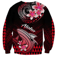 Hawaii Sweatshirt Polynesian Shark with Kakau Red Version - Wonder Print Shop