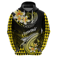 Hawaii Hoodie Polynesian Shark with Kakau Yellow Version - Wonder Print Shop
